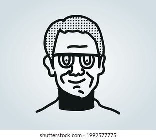 horror abstract face and character for illustrations on halloween