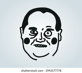 horror abstract face and character for illustrations on halloween