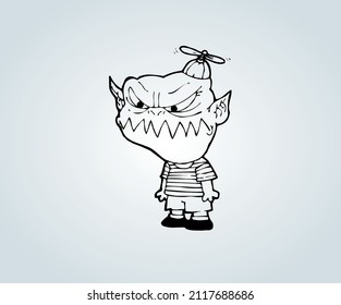 horror abstract monster for illustration