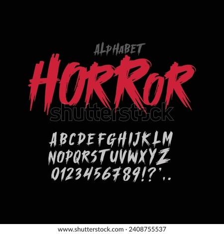 Horror Alphabet Font Vector Set
