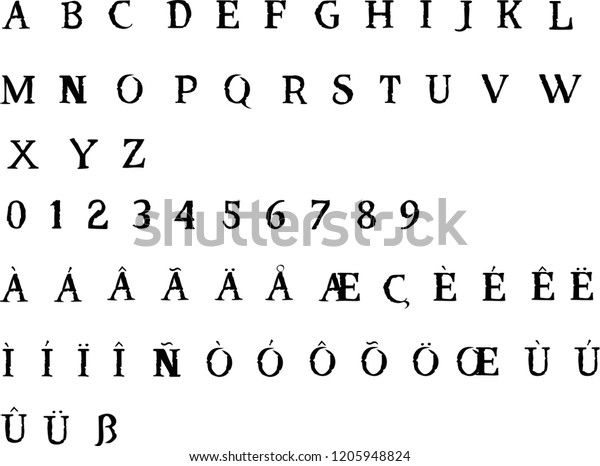 Horror Alphabet Scary Vector Font Stock Vector Royalty Free