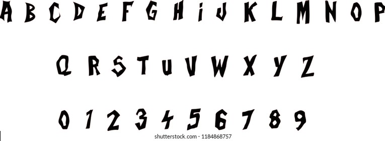 Horror Alphabet - Stylized vector font
