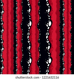 Horror art style horrible seamless pattern, vector background. Tangled roots or gut biological life form weird endless illustration. Usable for fabric, wallpaper, wrapping, web and print.