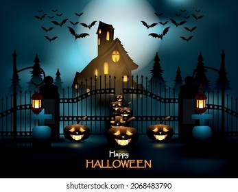 Horror background of halloween party