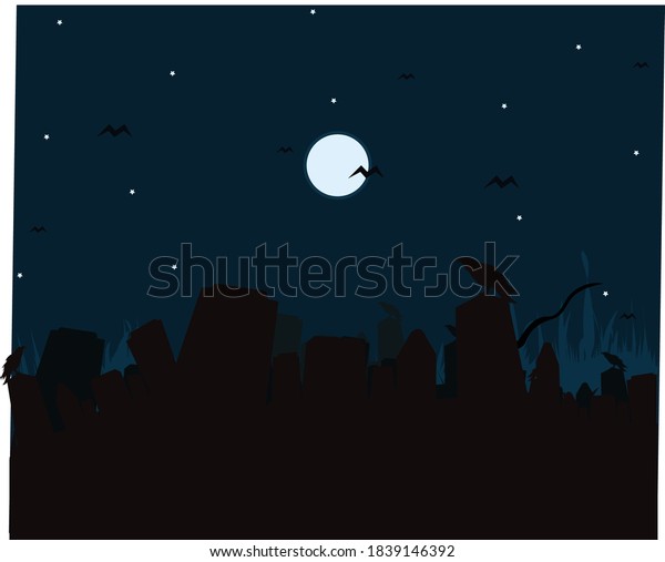 Horror Background Vector Illustration Photo Stock Vector Royalty Free