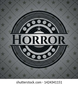 Horror black emblem. Vector Illustration. Detailed.