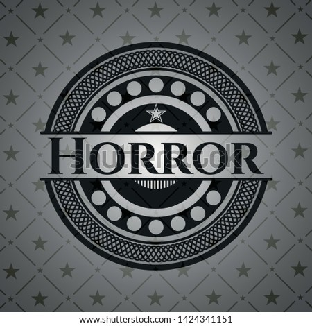 Horror black emblem. Vector Illustration. Detailed.