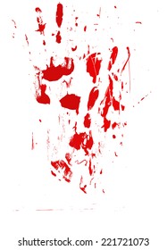 Horror Blood Hand Print 