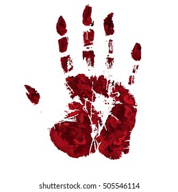 Horror Blood Hand Print.