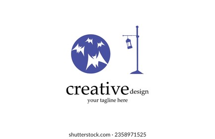 Icono azul de horror diseño creativo 