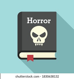 Horror Book Icon. Flat Illustration Of Horror Book Vector Icon For Web Design