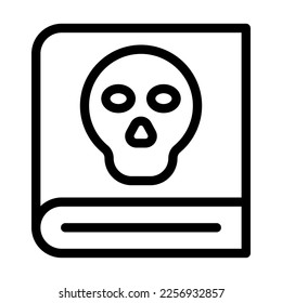 Horror Book Vector Line Icon Design