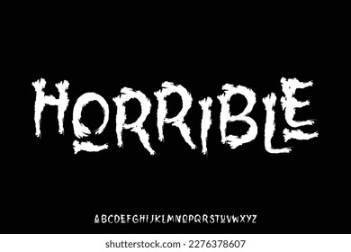 Tipo de letra vectorial de la pantalla de pincel de horror