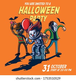 horror cartoon characters for halloween party