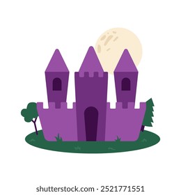 Horror castle on Halloween night
