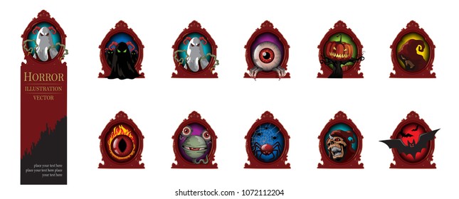 Horror Characters illustration vector