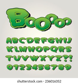 Horror Comic Pop Art Alphabet and Numbers, Editable eps10 Vector