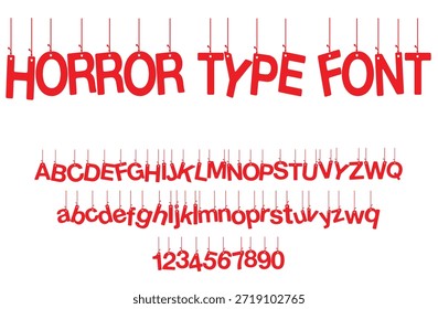 Horror letras escuras tatuagem tipo vetor fonte. estilo grunge Y2k tipo fonte com gótico pank rock e sangue estilo sinais e símbolos.	