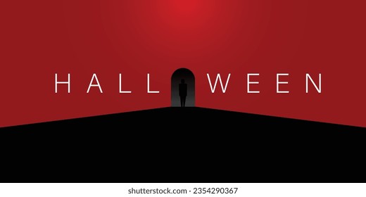 Horrortür Abstrakter Hintergrund zu Halloween