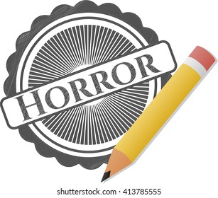 Horror drawn in pencil