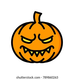 Horror Emoji's - Evil Pumpkin 
