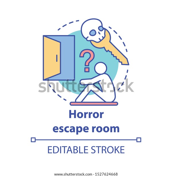 Horror Escape Room Concept Icon Scary Stock Vector Royalty Free 1527624668