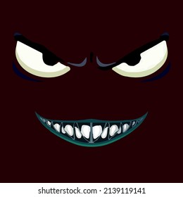 Arte vectorial de diseño de caras de horror