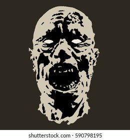 horror face. scary image. vector illustration 