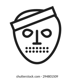 Horror, fear, ghost icon vector image.Can also be used for halloween, celebration, observances and holidays. Suitable for mobile apps, web apps and print media.