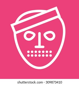 Horror, fear, ghost icon vector image.Can also be used for halloween, celebration, observances and holidays. Suitable for mobile apps, web apps and print media.