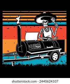 Horror Flyer BBQ Vector Poster
