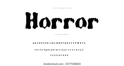 horror font alphabet typography typeface ABC