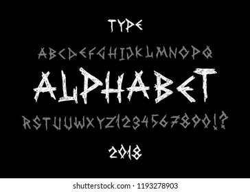 Horror font. Halloween type face. Vector typography illustration. Alphabet design for logo, lettering and prints.