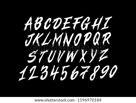 Horror font. Halloween type face. Vector typography illustration. Alphabet design for logo, lettering and prints.
