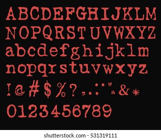 Horror Font - Vector