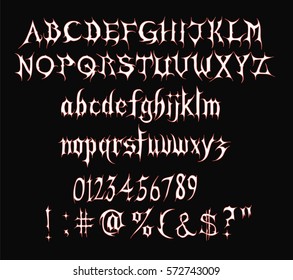 Horror Font - Vector