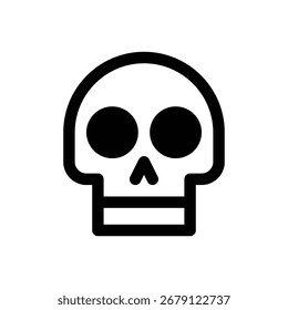 Horror-Spiel. Konturenstrichvektorsymbol mit schwarz gefüllten Details.