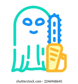 horror ghost color icon vector. horror ghost sign. isolated symbol illustration