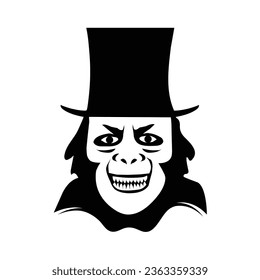 Horror Ghost Face silhouette Vector