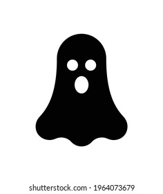 Horror ghost icon isolate on white