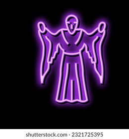 horror ghost neon light sign vector. horror ghost sign. isolated symbol illustration