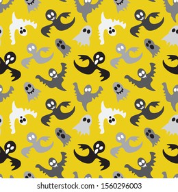 Horror Ghost Pattern Design Graphic Vector Background