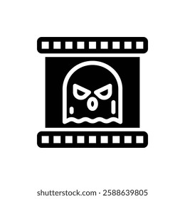 Horror Glyph Icon. Horror Icon