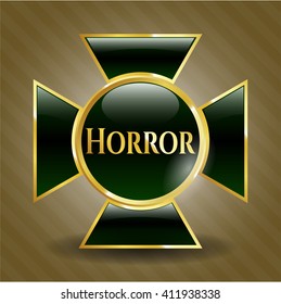 Horror gold shiny badge