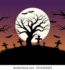 Horror Grave on Halloween Night