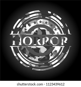 Horror grey camo emblem