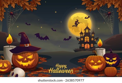 horror halloween background season template
