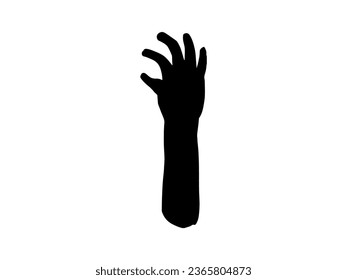 Horror Halloween Corpse Hand Line Art
