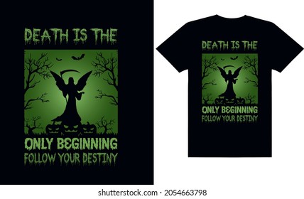 Horror Halloween T-shirt Design Vector