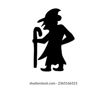 Horror Halloween Witch Line Art